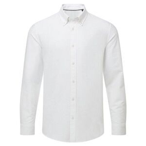 Asquith & Fox Mens Oxford Long-Sleeved Formal Shirt / White